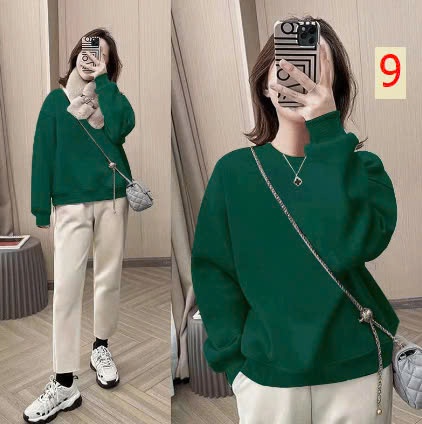 24HA1510.31 - ÁO NỈ TRƠN MÀU NỮ