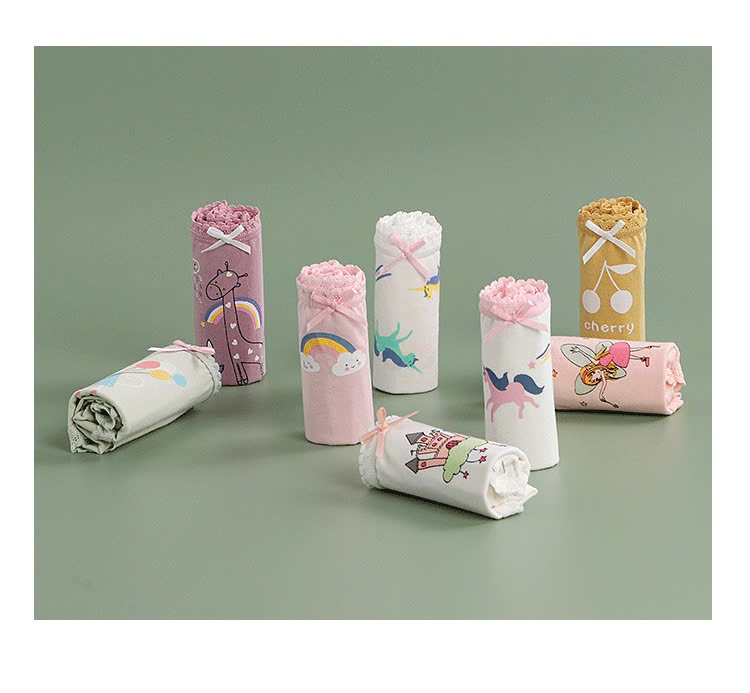 24HA1610.10 - SET 4 QUẦN CHÍP TAM GIÁC BÉ GÁI