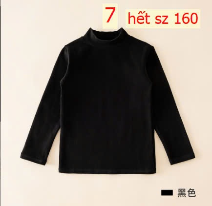 24HA1610.09 - ÁO GIỮ NHIỆT QUẢNG CHÂU CỔ 3 PHÂN TRƠN MÀU CHO BÉ