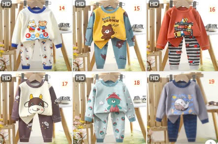 24HA1510.24 - SET 2 BỘ COTTON MẶC NHÀ CHO BÉ