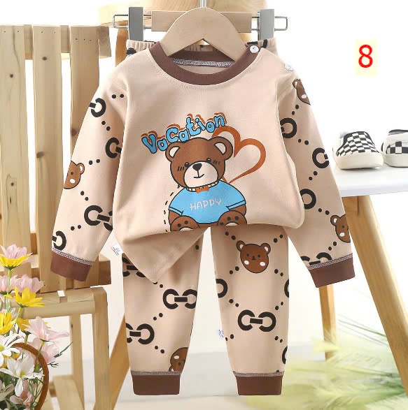 24HA1510.24 - SET 2 BỘ COTTON MẶC NHÀ CHO BÉ