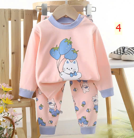 24HA1510.24 - SET 2 BỘ COTTON MẶC NHÀ CHO BÉ