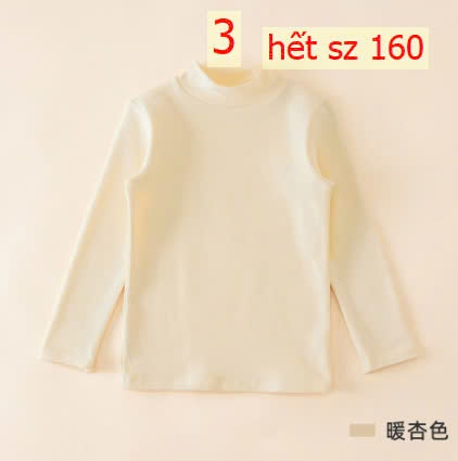 24HA1610.09 - ÁO GIỮ NHIỆT QUẢNG CHÂU CỔ 3 PHÂN TRƠN MÀU CHO BÉ