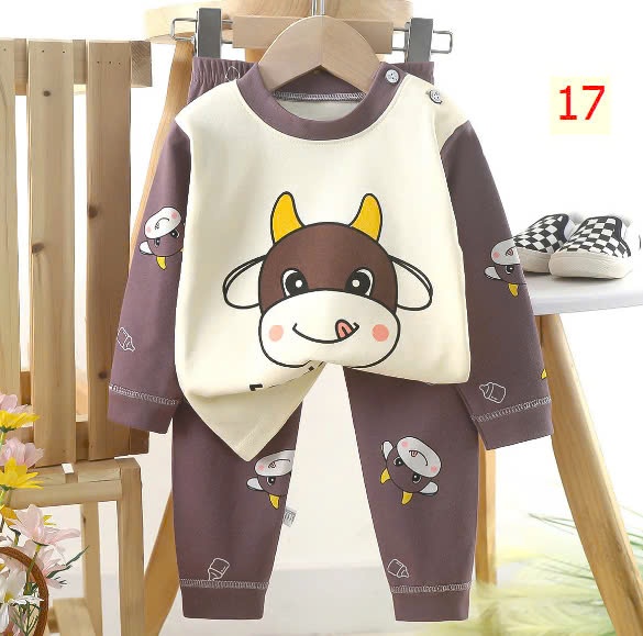 24HA1510.24 - SET 2 BỘ COTTON MẶC NHÀ CHO BÉ