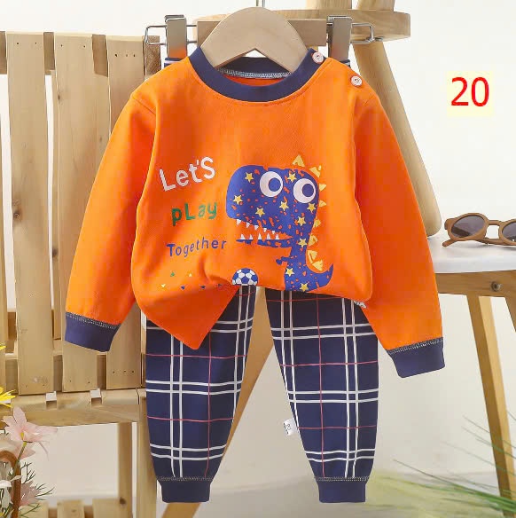 24HA1510.24 - SET 2 BỘ COTTON MẶC NHÀ CHO BÉ