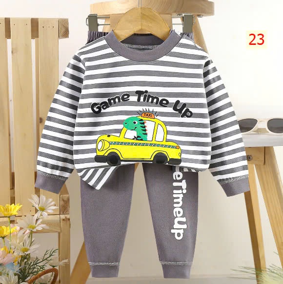 24HA1510.24 - SET 2 BỘ COTTON MẶC NHÀ CHO BÉ