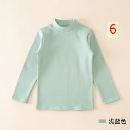 24HA1610.09 - ÁO GIỮ NHIỆT QUẢNG CHÂU CỔ 3 PHÂN TRƠN MÀU CHO BÉ