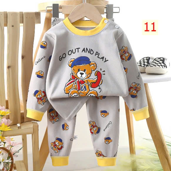 24HA1510.24 - SET 2 BỘ COTTON MẶC NHÀ CHO BÉ