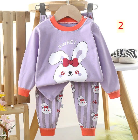 24HA1510.24 - SET 2 BỘ COTTON MẶC NHÀ CHO BÉ