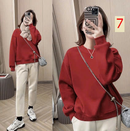 24HA1510.31 - ÁO NỈ TRƠN MÀU NỮ