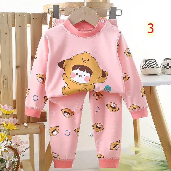 24HA1510.24 - SET 2 BỘ COTTON MẶC NHÀ CHO BÉ