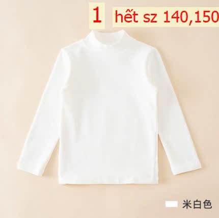 24HA1610.09 - ÁO GIỮ NHIỆT QUẢNG CHÂU CỔ 3 PHÂN TRƠN MÀU CHO BÉ
