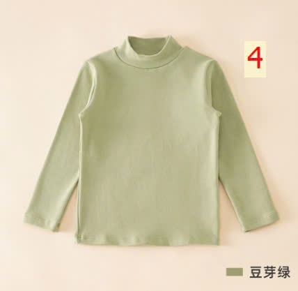 24HA1610.09 - ÁO GIỮ NHIỆT QUẢNG CHÂU CỔ 3 PHÂN TRƠN MÀU CHO BÉ