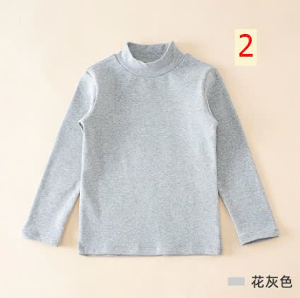 24HA1610.09 - ÁO GIỮ NHIỆT QUẢNG CHÂU CỔ 3 PHÂN TRƠN MÀU CHO BÉ