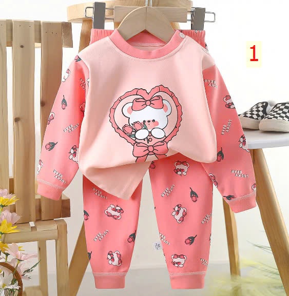 24HA1510.24 - SET 2 BỘ COTTON MẶC NHÀ CHO BÉ