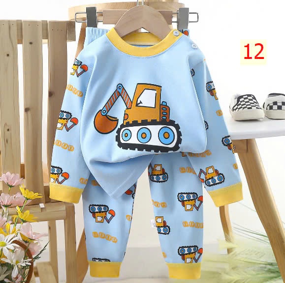 24HA1510.24 - SET 2 BỘ COTTON MẶC NHÀ CHO BÉ
