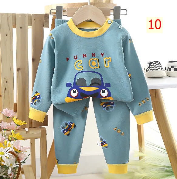 24HA1510.24 - SET 2 BỘ COTTON MẶC NHÀ CHO BÉ