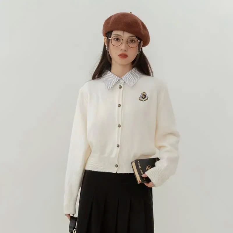 24HA1510.26 - ÁO LEN CỔ SƠ MI