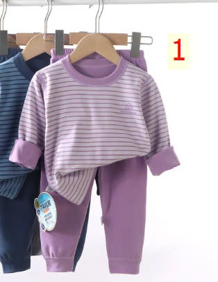 24HA1610.31 - BỘ NỈ KẺ THU ĐÔNG TRẺ EM