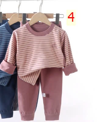 24HA1610.31 - BỘ NỈ KẺ THU ĐÔNG TRẺ EM