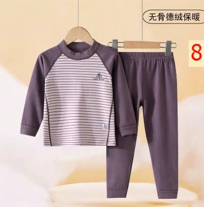 24HA1610.31 - BỘ NỈ KẺ THU ĐÔNG TRẺ EM