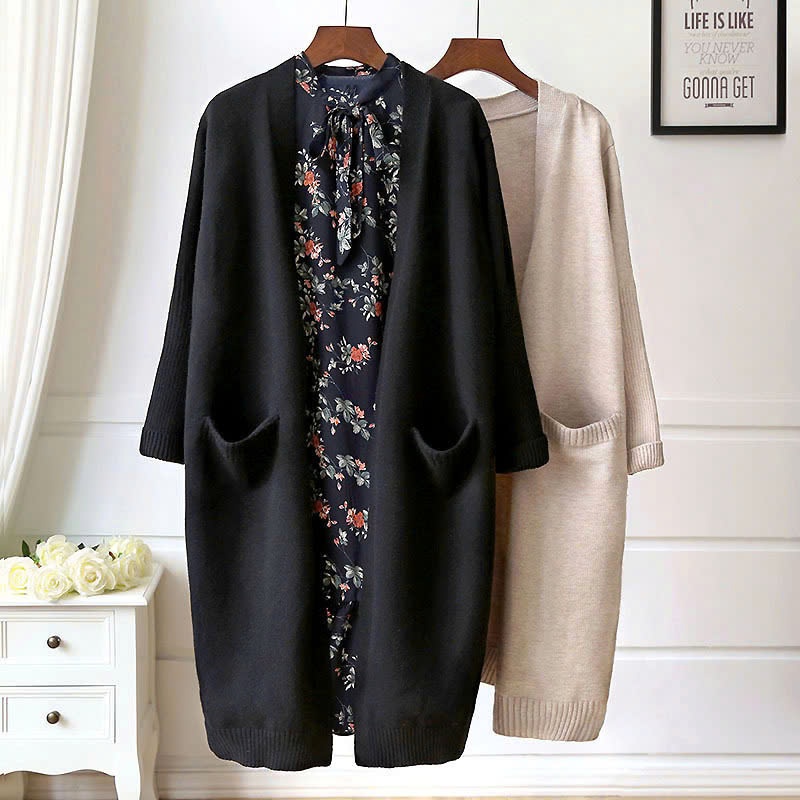 24HA1610.28 - CARDIGAN LEN DÁNG DÀI NỮ