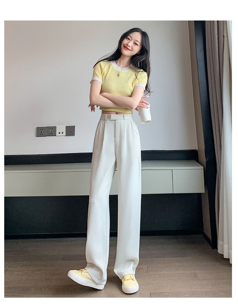 24HA1610.13 - QUẦN VẢI ỐNG XUÔNG NỮ