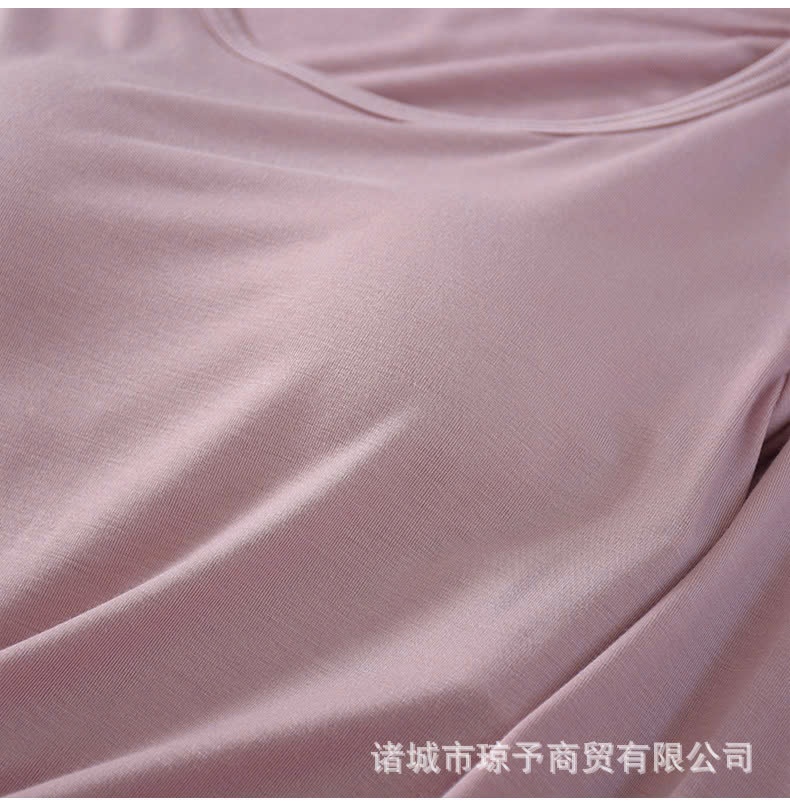 24HA1710.13- ÁO MODAL DÀI TAY KÈM ĐỆM NGỰC NỮ