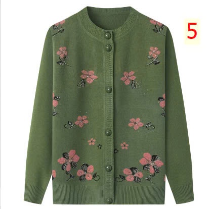 24HA1810.02 - ÁO LEN CARDIGAN HOA CHO MẸ