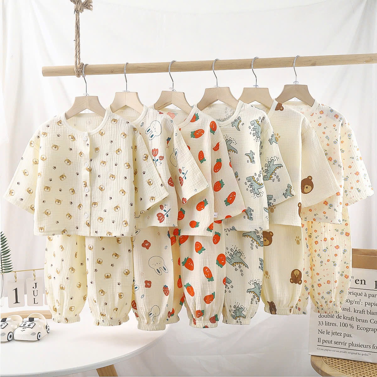 24HA1710.26 - BỘ XÔ MUSLIN QUẢNG CHÂU CHO BÉ