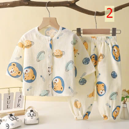 24HA1710.26 - BỘ XÔ MUSLIN QUẢNG CHÂU CHO BÉ