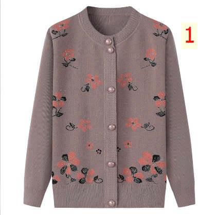 24HA1810.02 - ÁO LEN CARDIGAN HOA CHO MẸ