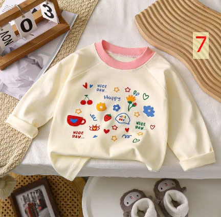 24HA1710.15- SET 2 ÁO NỈ CHO BÉ YÊU