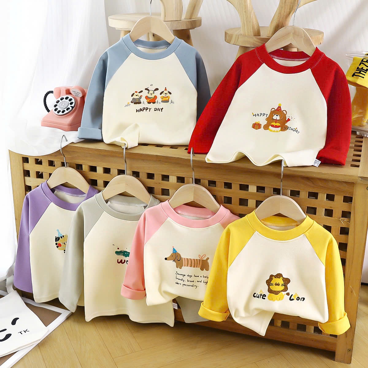 24HA1710.15- SET 2 ÁO NỈ CHO BÉ YÊU