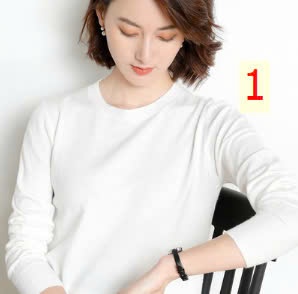 24HA1710.23 - ÁO LEN TRƠN NỮ CỔ TRÒN