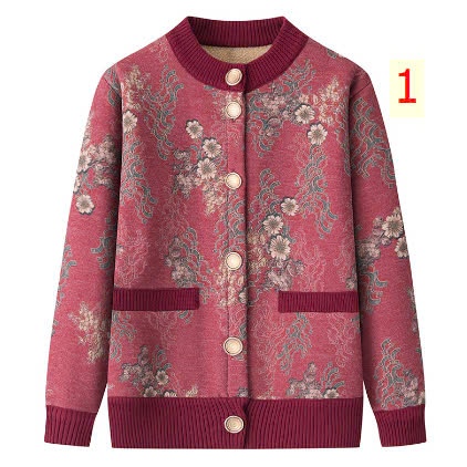 24HA1910.10 - ÁO KHOÁC CARDIGAN LÓT LÔNG TẶNG MẸ