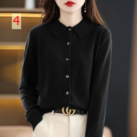 24HA2110.07 - ÁO LEN DỆT KIM CỔ POLO NỮ