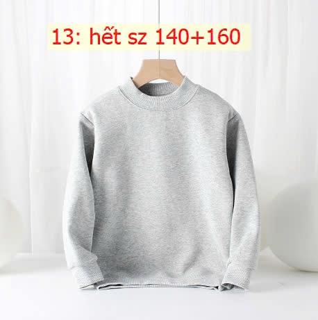 24HA2210.15 - ÁO NỈ TRƠN MÀU AKL LÓT LÔNG CHO BÉ