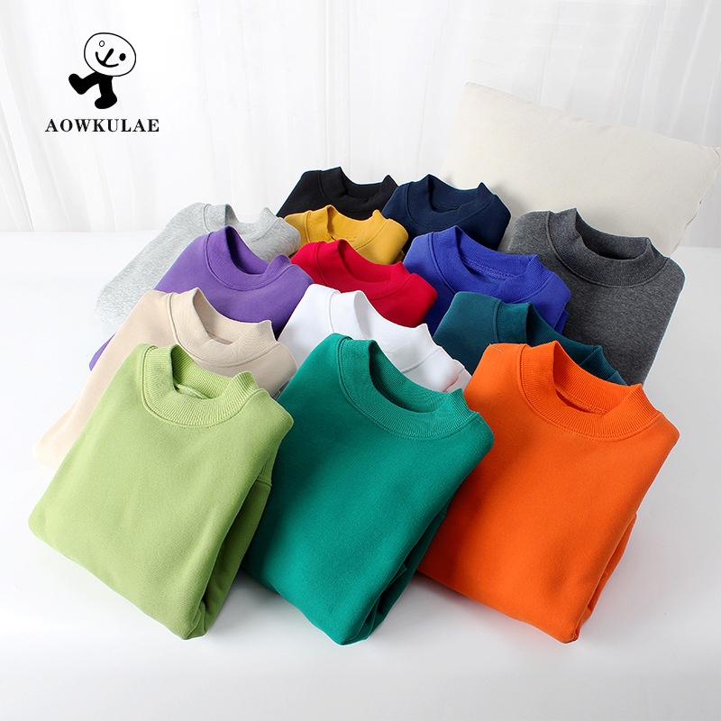 24HA2210.15 - ÁO NỈ TRƠN MÀU AKL LÓT LÔNG CHO BÉ
