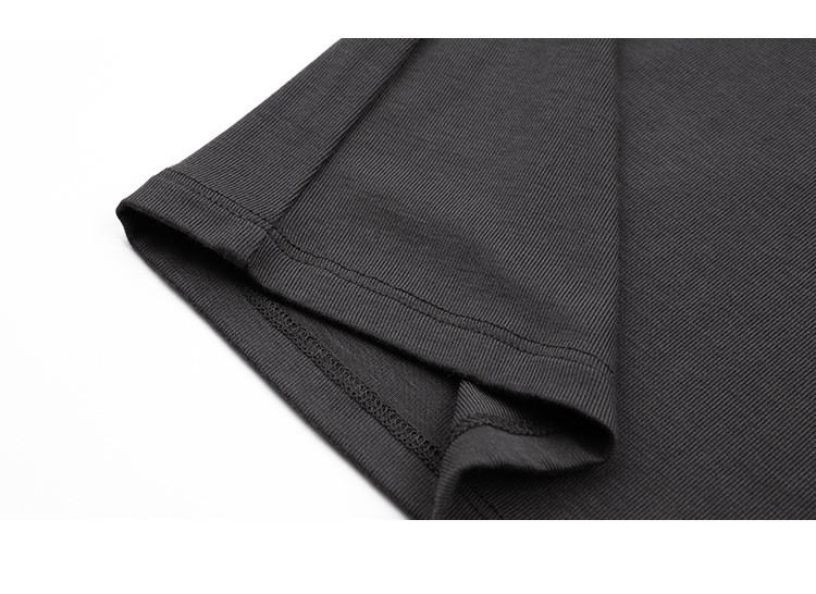 24HA2310.06 - ÁO THUN NỮ CỔ V CANVAS