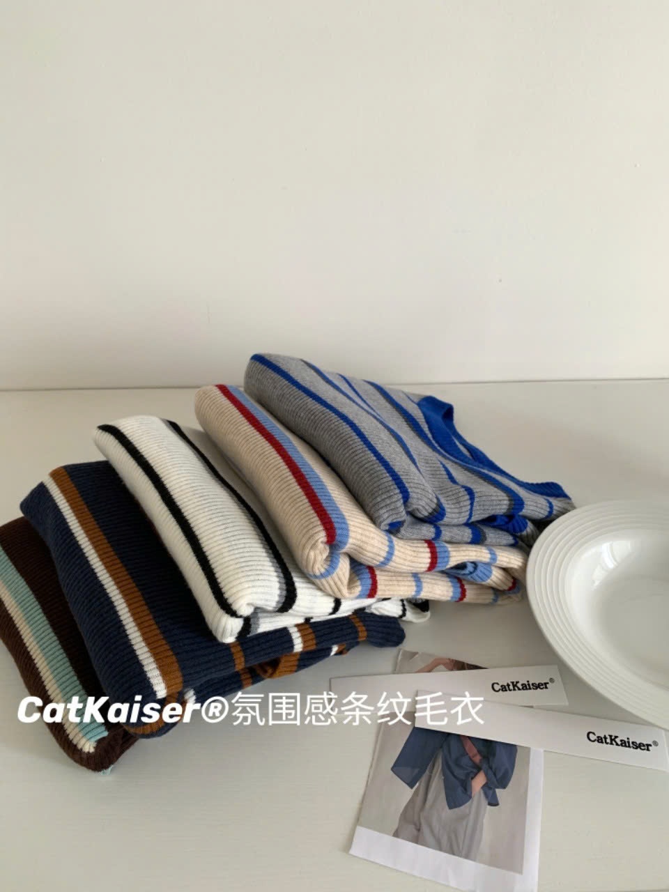 24HA2410.16 - ÁO LEN KẺ HÃNG CATKAISER
