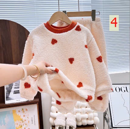 24HA2510.13 - BỘ LÔNG MẶC NHÀ CUTE CHO BÉ