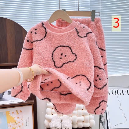 24HA2510.13 - BỘ LÔNG MẶC NHÀ CUTE CHO BÉ