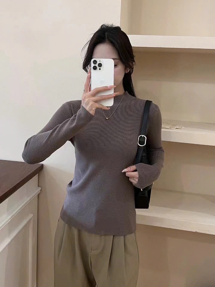 24HA2710.08 - ÁO LEN CỔ 3 PHÂN URBANE ROSY