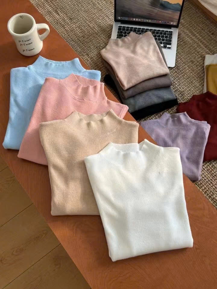 24HA2710.08 - ÁO LEN CỔ 3 PHÂN URBANE ROSY