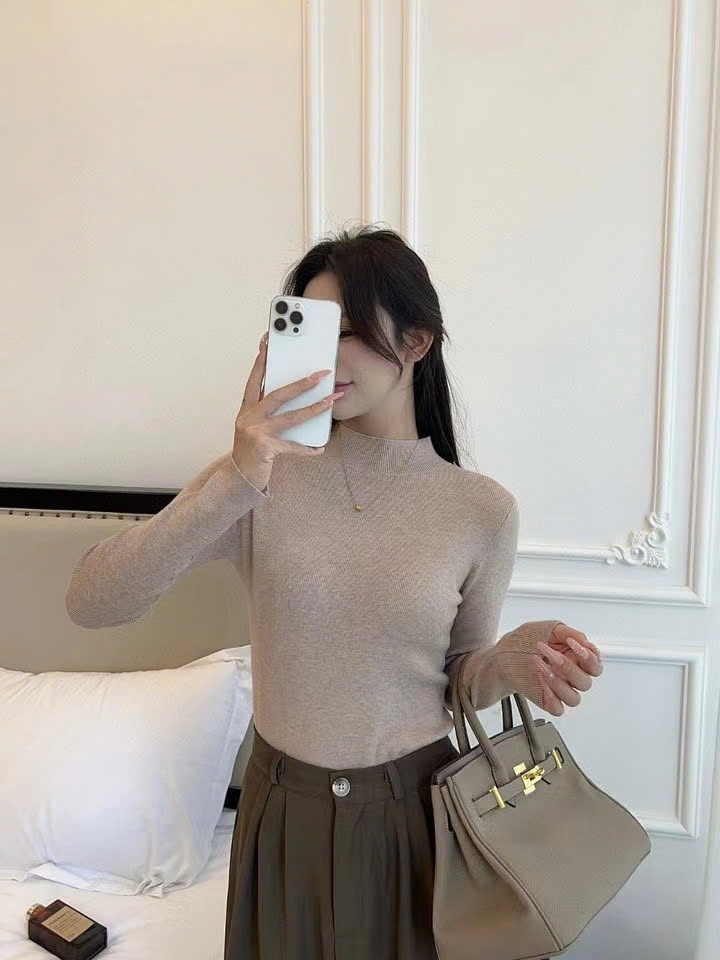 24HA2710.08 - ÁO LEN CỔ 3 PHÂN URBANE ROSY