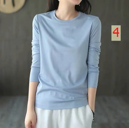 24HA2910.02 - ÁO THUN COTTON LỤA DÂU TẰM