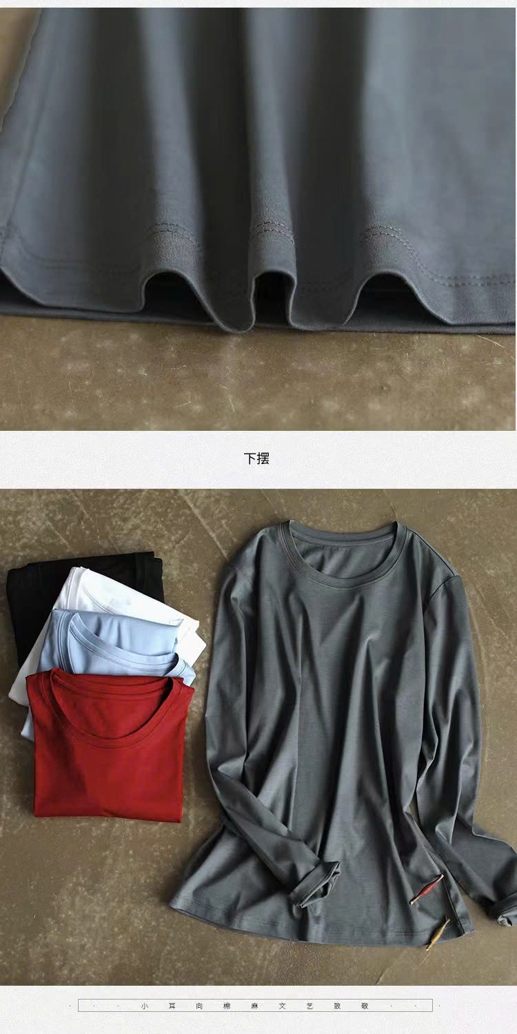 24HA2910.02 - ÁO THUN COTTON LỤA DÂU TẰM