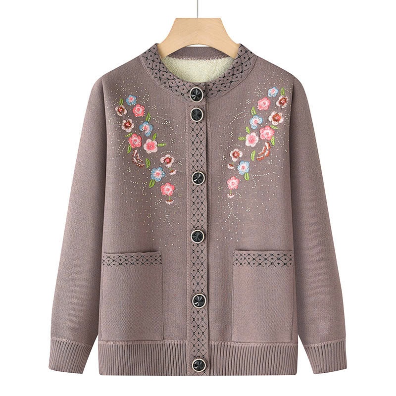24HA3010.26 - ÁO LEN CARDIGAN LÓT LÔNG TRUNG NIÊN QUẢNG CHÂU CAO CẤP