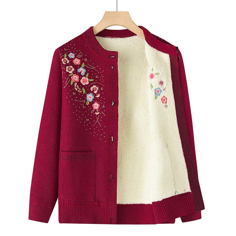 24HA3010.26 - ÁO LEN CARDIGAN LÓT LÔNG TRUNG NIÊN QUẢNG CHÂU CAO CẤP